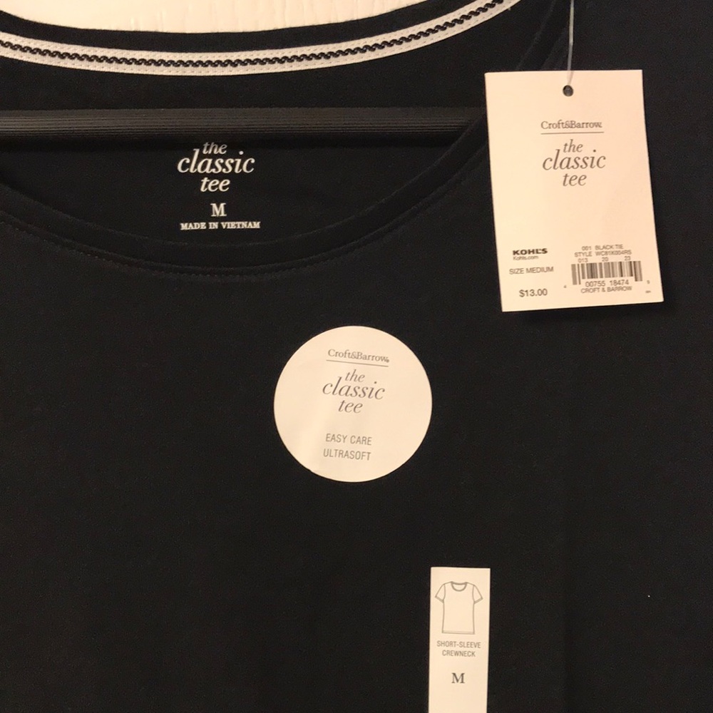 🎈Croft & Barrow Black Top NWT - Picture 2 of 4